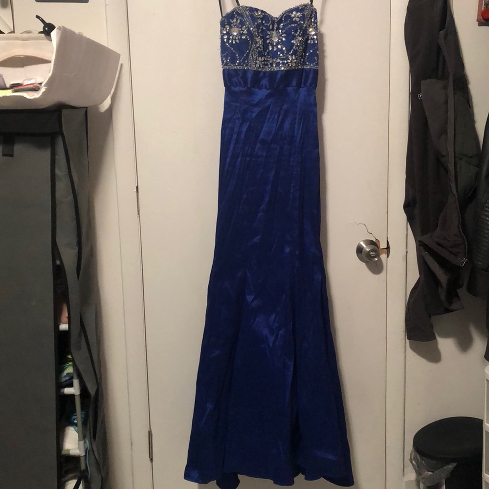 Royal blue gown